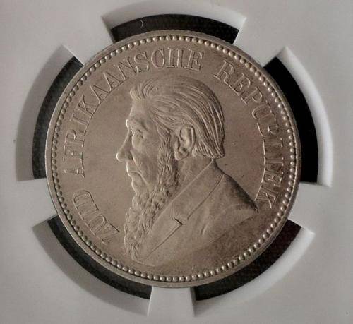 1897 ZAR Half Crown MS 62 SANGS Graded