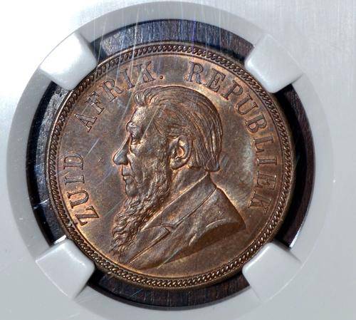 1894 ZAR Penny MS 62 BN NCG Graded