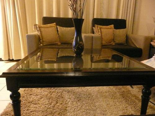 Centre Table with Glass Top
