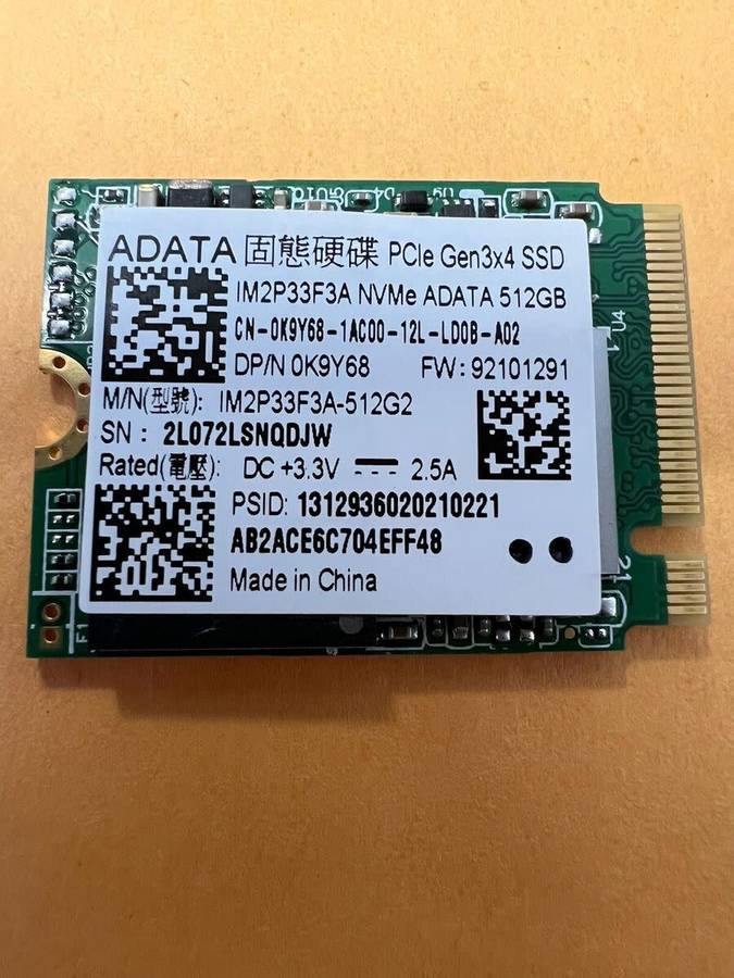 ADATA 512GB M.2 2230 NVMe PCIe SSD