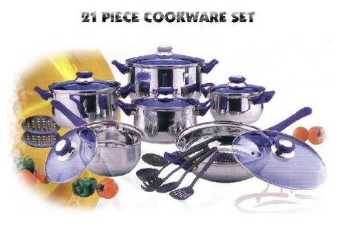 Durable German Design - 21 Piece Cookware Set/High-Quality 18/10 Stainless Steel