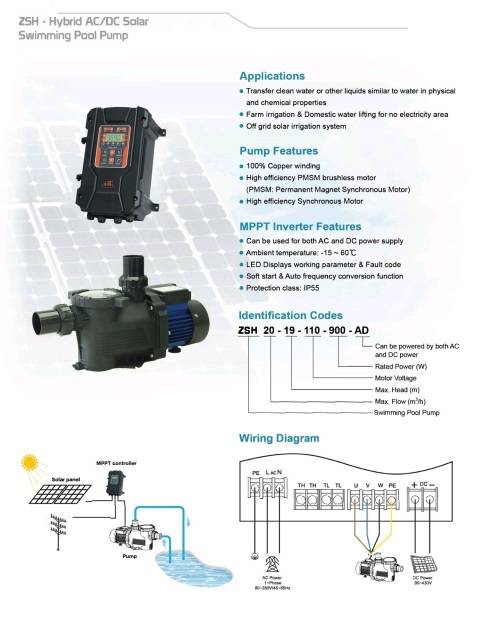 Market Value R17,665.00  - Efficient 900W Solar Pool Pump - Hybrid AC/DC Technology
