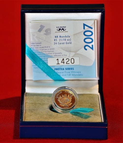 Gold Coin: Nelson Mandela Nobel Peace Prize