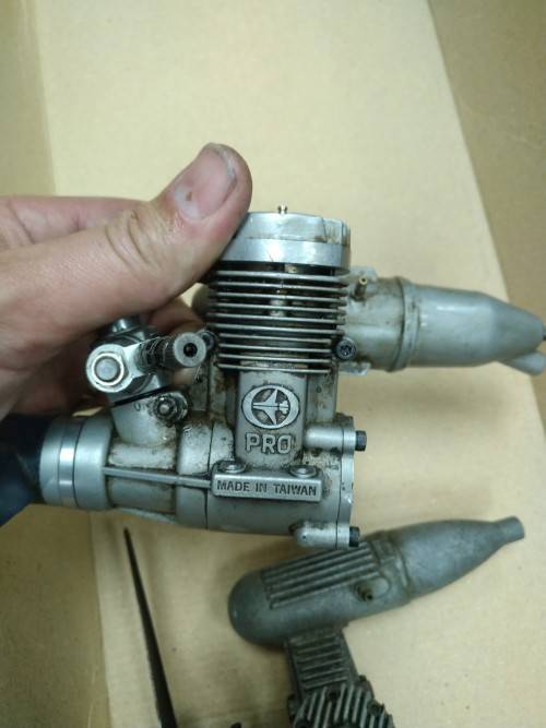 3 untested Glow / Nitro plane engines for sale including propellors