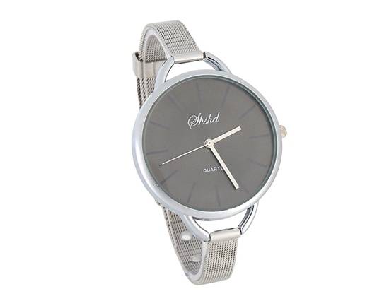 "Priced to clear " Round Dial Alloy Case Slim SS Band Wrist Watch