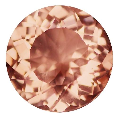 WONDERFUL!  GORGEOUS!  OUTSTANDING 2.04 CT. ROUND FACET 100% NATURAL TOP FIRE PEACH PINK MORGANITE