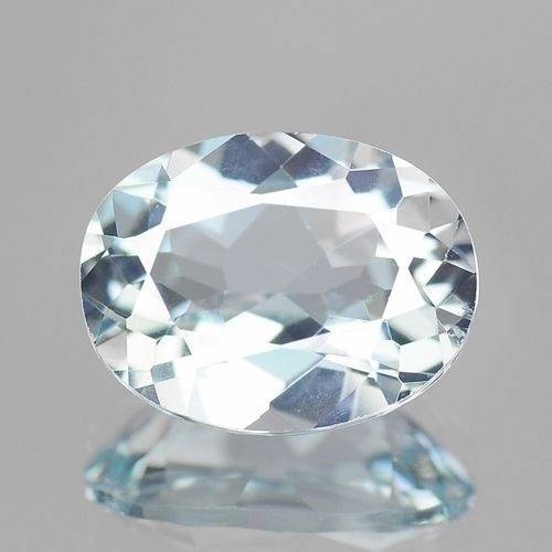 OUTSTANDING SIZE!  5.01 Ct. OVAL FACET 100% NATURAL SOFT BLUE AQUAMARINE