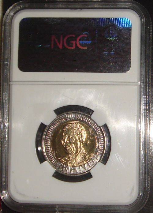 NGC GRADED MANDELA 2008 ERROR COIN