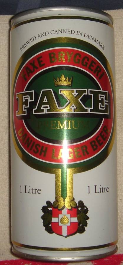 RARE AND VERY HARD TO FIND 1L FAXE BRYGGER PREMIUM DANISH LARGER BEER