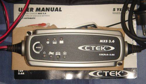 CTEK MXS 3.6 12V BATTERY CHARGER  I AM ONLY SELLING THIS BECAUSE I AM CHANGING OVER TO A 24V SYSTEM