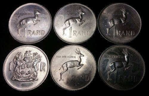 SIX SILVER R1 COINS BIDDING ARE PER COIN