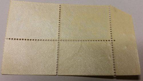 10s BLOCK OF FOUR WITH TWO MISSING STAMPS