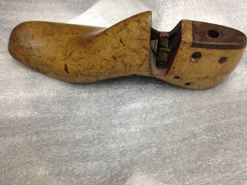 Vintage cobbler shoe last interior decor item