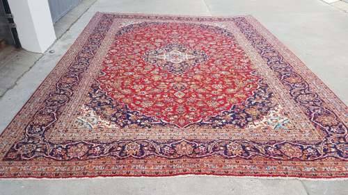 Persian carpet kashan 409CM X 297CM hand knotted  (with certificate)