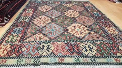 Persian Afghan Kilim Soumak 200cm x 150cm Hand Knotted