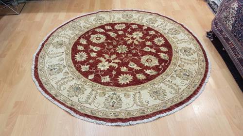 Persian Afghan Chobi Carpet 150cm x 150cm (Round) Hand Knotted
