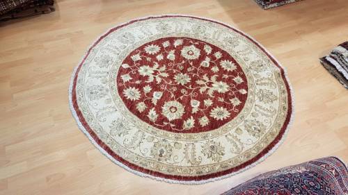 Persian Afghan Chobi Carpet 150cm x 150cm (Round) Hand Knotted