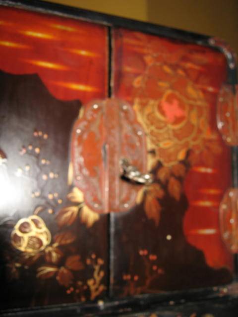 vintage geisha cabinet