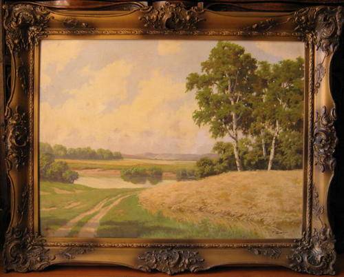 F. SALIGER (UK 20TH. CENTURY) - Landscape with Sussex Stream in England