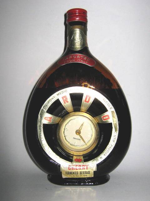 RARE GIROLAMO LUXARDO ITALIAN ARDO CHERRY WINE WITH MERCEDES CLOCK