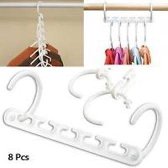 8 pcs Space Saver WONDER HANGER Magic Clothes Hook Closet Organizer