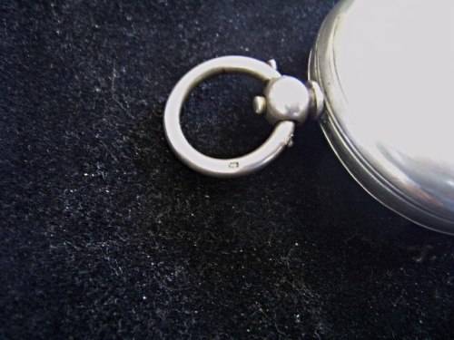 ANTIQUE SOLID SILVER BIG SWISS CYLINDER HUNTER POCKET WATCH FROM THE 1800'S