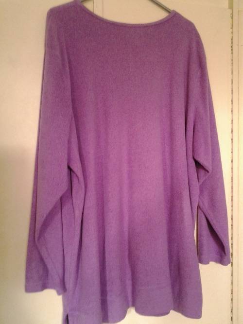 WOMEN'S PLUS SIZE 2X LILAC FLEECE TOP - COMFY, CASUAL WEAR