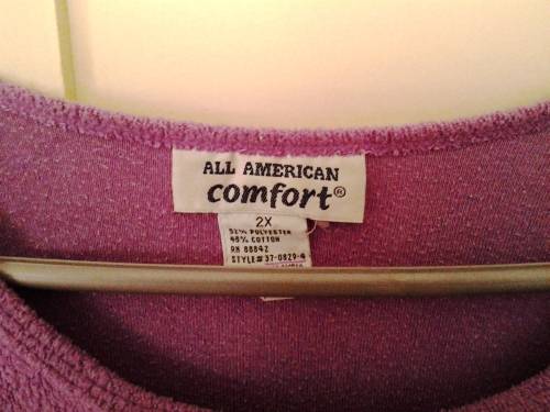 WOMEN'S PLUS SIZE 2X LILAC FLEECE TOP - COMFY, CASUAL WEAR