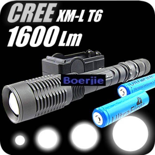 Trustfire CREE 1600lm LED Adjustable Focus Rech FREE SHIPPING