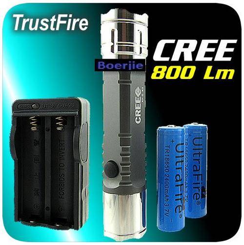Bargain Bin TrustFire CREE XP-G LED 800Lm Flashlight Torch+2x 3.7v