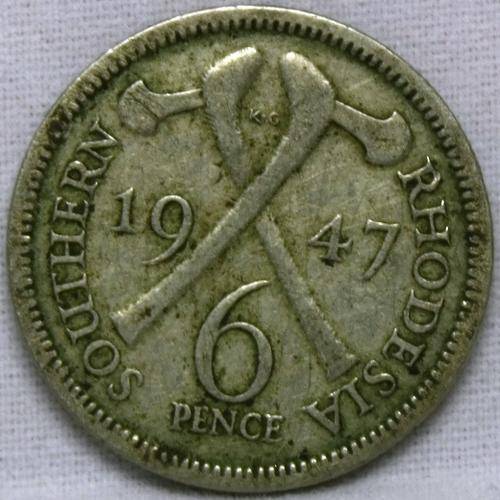1947 - RHODESIA - 6 PENCE