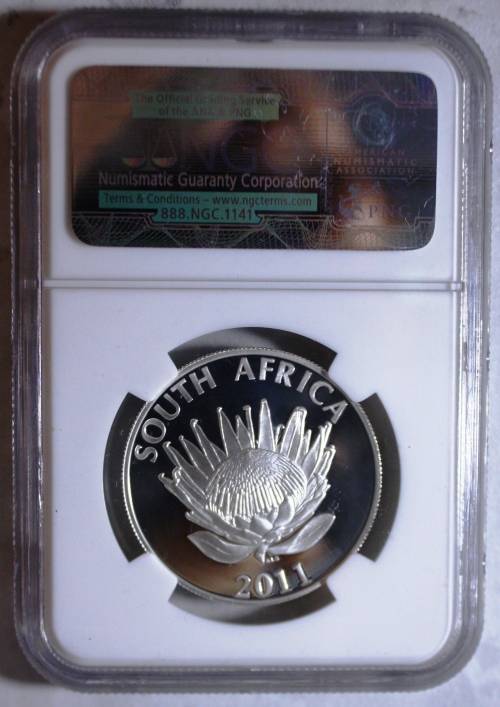 2011 ~ Protea Series Proof J.M. Coetzee Silver R1.00 ~ NGC Graded PF70 cRaZy R1 StArT!!!