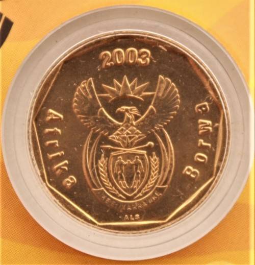 2003~ R.S.A. COMEMORATIVE CRICKET 50c IN CARD - cRaZy R1 StArT!!!
