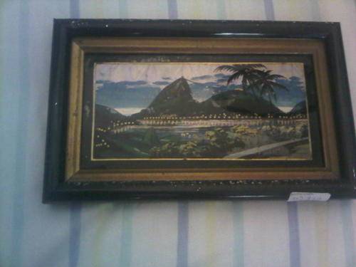 Vintage Rio Butterfly Wing Framed Picture