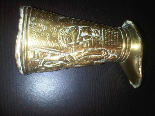 Vintage Decorated Brass Jug