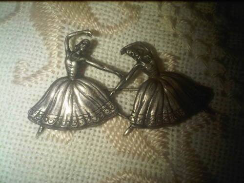 Vintage Sterling Silver CANDIDA Ballerina Brooch