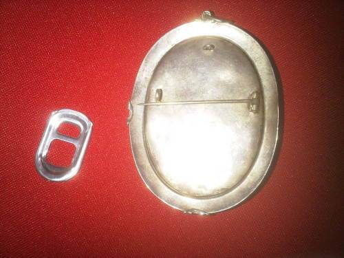 Vintage Sterling Silver Big Embroidered Brooch