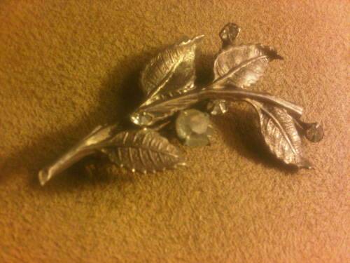 Vintage Silver ? Flower Brooch