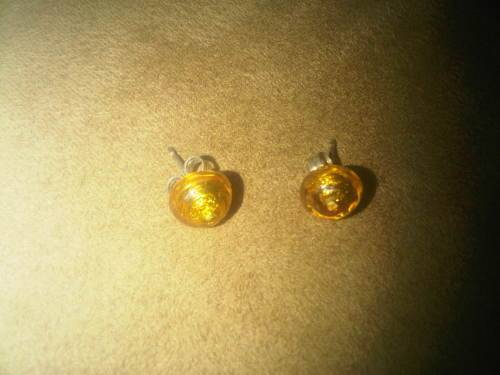 Vintage Sterling Silver Murano Earings