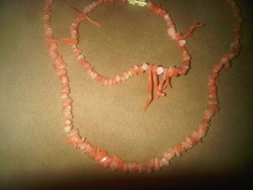 Coral Necklace & Bracelet Set