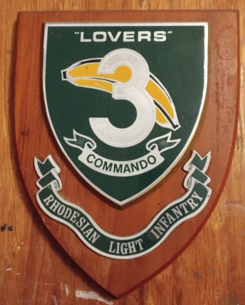 Rhodesian Light Infantry 3 Commando Plaque TP13