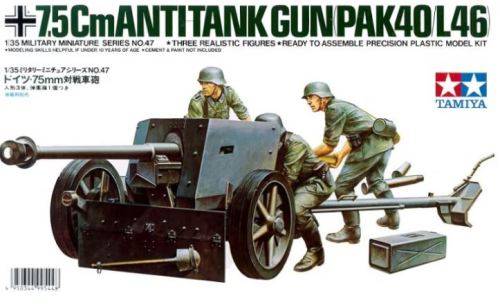 7.5cm Anti-Tank Gun PaK 40/L46 w/crew Tamiya MM147 1:35