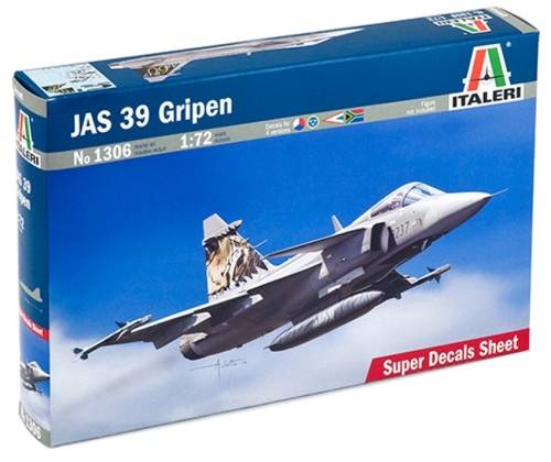 JAS 39 GRIPEN (SAAF DECALS INCLUDED) Italeri 1306 1/72