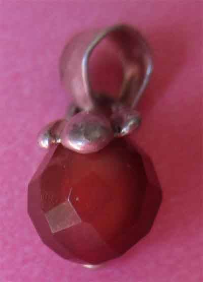 Sterling Silver  and Carnelian Pendant