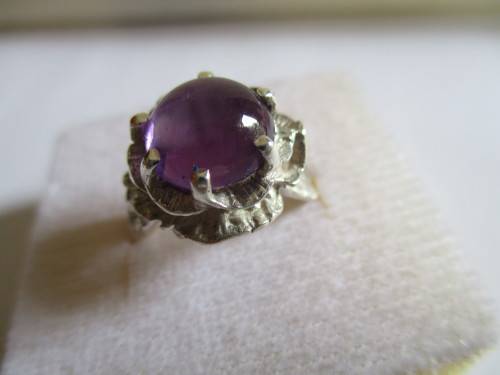 Sterling Silver & Genuine Ametyst Ring
