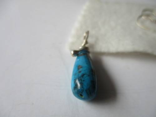 Sterling Silver and genuine Turquoise Pendant