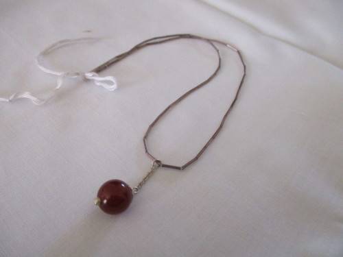 Sterling Silver and Carnelian Necklace