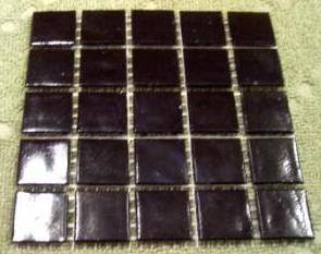 Riverglass Mosaic Tiles - Black ( Plain ) 20 x 20 x 4mm