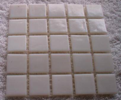 Riverglass Mosaic Tiles - White Plain 20 x 20 x 4mm
