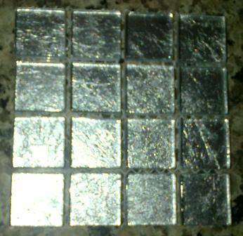 Gold Leaf Silver 23 x 23 x 4 mm